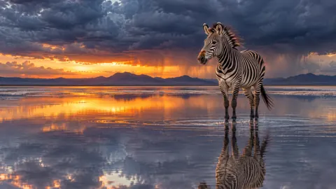 Grevy’s Zebra in Salt Pan