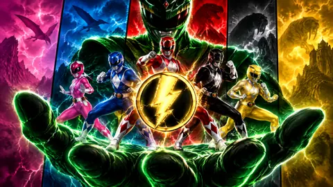 Power Rangers on Green Ranger Hand