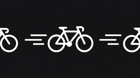 White Bicycle Symbols Pattern