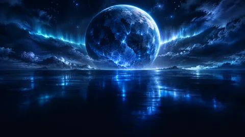 Cracked Sapphire Planet Over Black Sea
