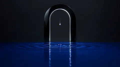 Black Arch Over Cobalt Pool
