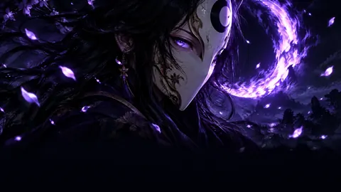 Masked Mage With Violet Fire