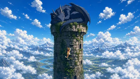 Sleeping Dragon Tower Cat