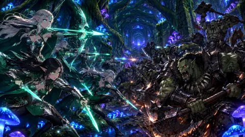 Elven Warriors in Root Labyrinth