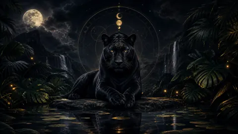Black Panther Moonlit Jungle