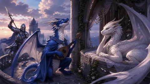 Wyverns With Lute and Knight