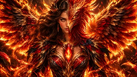 Phoenix Queen With Flame Wings