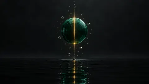 Emerald Sphere With Golden Seam