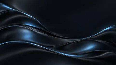 Black Waves With Blue Highlights