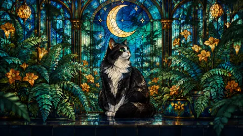 Black and White Cat Conservatory