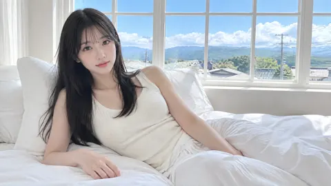 Woman on Bed by Window