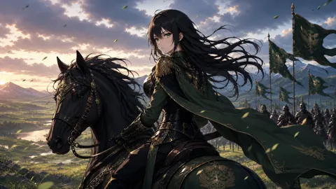 Cavalry Rider in Mountain Valley