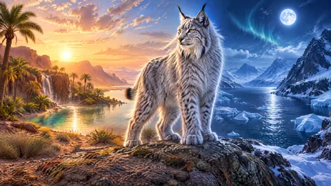 Silver Lynx Between Desert and Fjord