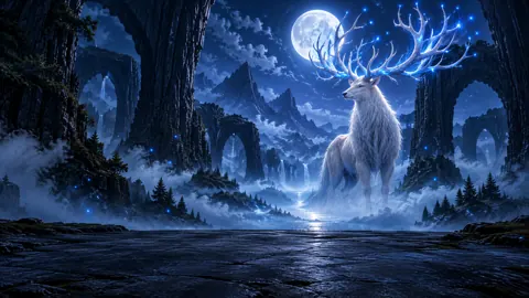 Ivory Stag in Basalt Valley