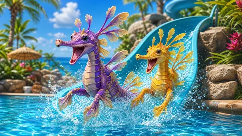 Leafy Seadragons by Waterslide