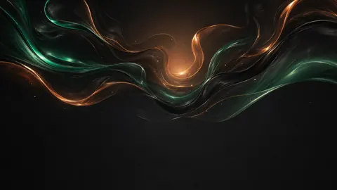 Emerald Copper Glass Ribbons