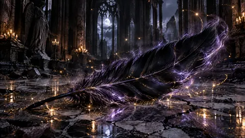 Black Angel Feather in Cathedral