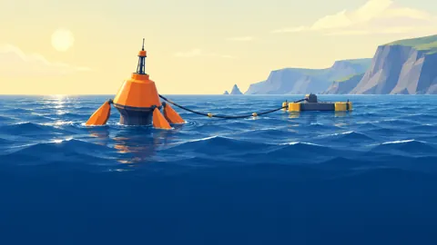 Orange Wave Energy Buoy