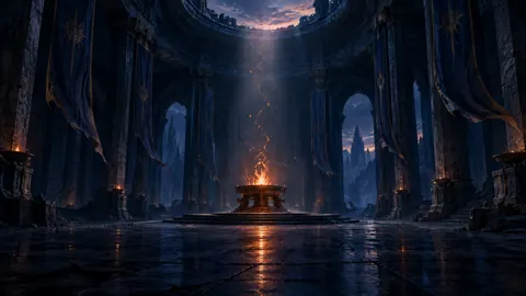 Abandoned Hall With Brazier