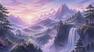 Pastel Dawn Cascade live wallpaper