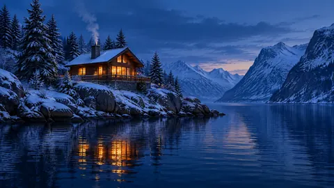 Cedar Cabin Above Fjord