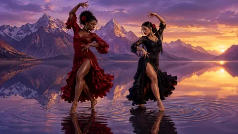 Flamenco Dancers on Lake