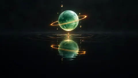Jade Orb Above Obsidian Pool