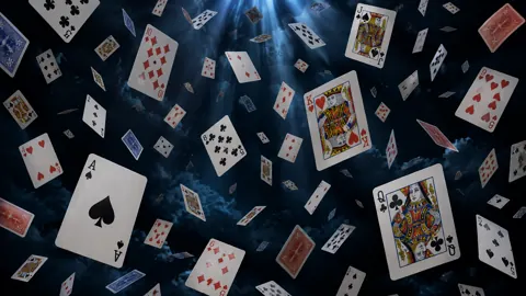 Playing Cards in Stormy Sky