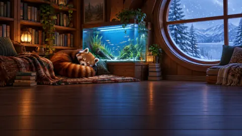 Sleeping Red Panda Aquarium