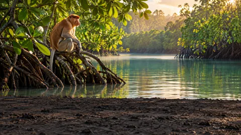 Proboscis Monkey on Mangroves