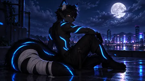 Cyber Fox on Rooftop