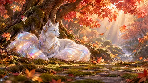 Silver Fox Under Maple