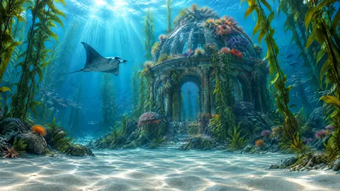 Underwater Observatory and Manta Ray
