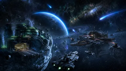 Ringed Planet Space Station