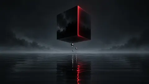 Floating Black Cube Pool