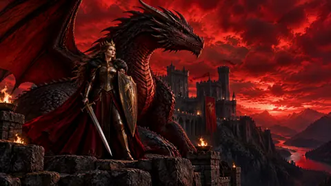 Armored Queen and Black Dragon