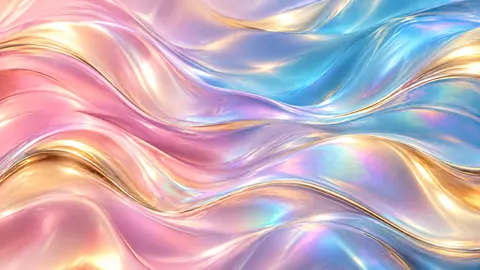 Pearlescent Pink Blue Waves