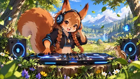 Squirrel Girl DJing Forest Clearing