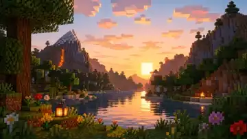Lanterns Over Lava Valley live wallpaper
