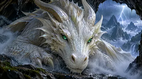 Ivory Dragon in Storm Cave