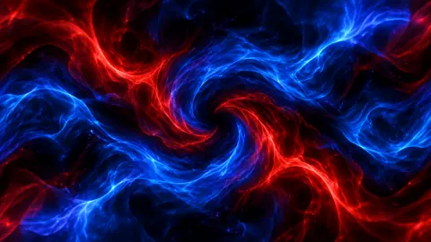 Blue And Red Cosmic Vortex
