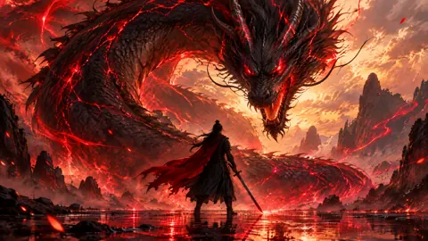 Crimson Warrior and Black Dragon