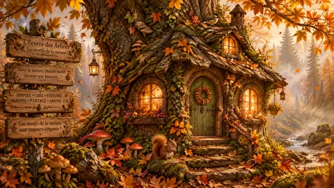 Enchanted Tree Cottage in Autumn