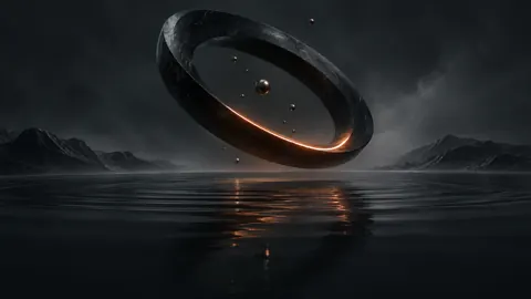 Obsidian Ring Over Dark Pool
