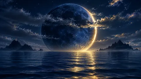 Sapphire Moon Over Islands