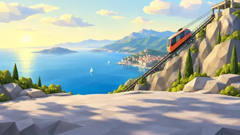 Coral Funicular Above Sapphire Bay