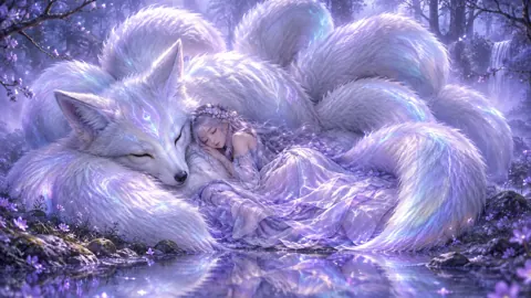 Sleeping Woman With Nine-Tailed Fox