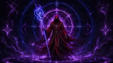 Crimson Rune Mage live wallpaper