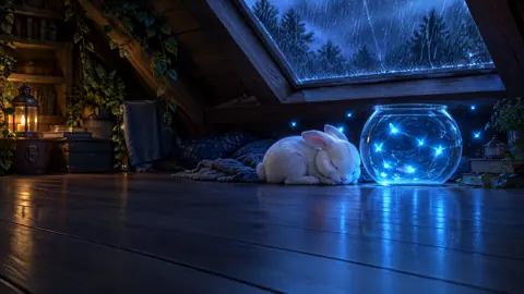 Sleeping Rabbit With Firefly Bowl