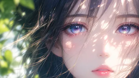 Anime Girl Under Trees